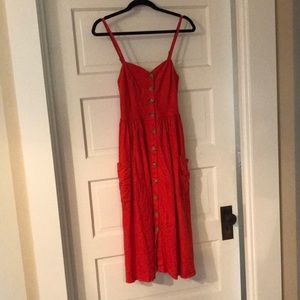 Urban Outfitters Button Midi Dress